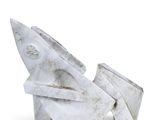 marble sculpture of a pair of shoes on a white surface