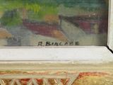 a picture of a painting on a window sill