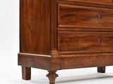 an image of a wooden chest of drawers against a white background