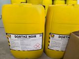 two yellow containers of dorthz noir are stacked on top of each other
