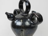 an image of a black vase on a white background