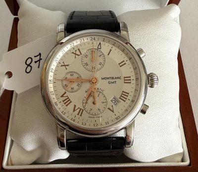 Montre Chronographe en acier, signée - MONTBLANC - MEISTERST…