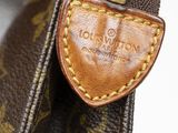 louis vuitton brown monogram canvas and leather shoulder bag