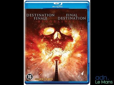 un gros plan d'un disque Blu-ray sur lequel figure un crâne