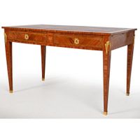 SAUNIER. BUREAU PLAT LOUIS XVI toutes faces de forme rectang… (photo 2)