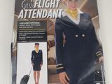 an image of a picture of a woman in a flight attendant costume