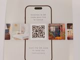 an image of a phone with a qr code attached to it