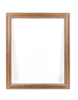 an old wooden frame with a white background