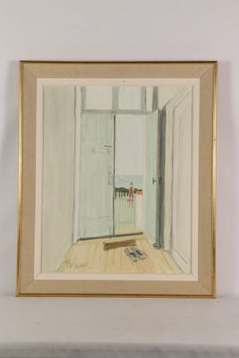 a picture of a painting hanging on the wall of a room