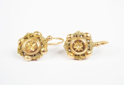 Boucles D'oreilles Plaqué Or Blanc 18K Avec Péridot Vert - Occasion, En Excellent état
