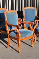 Suite de quatre fauteuils en noyer ou acajou et placage, dos… (photo 5)