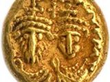 une pièce d'or portant l'image d'un homme