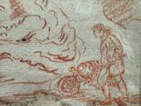 an image of a drawing of a man on a horse drawn by a man