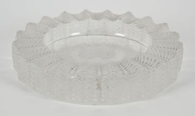 LALIQUE FRANCE Cendrier circulaire en verre translucide moul…