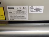 a close up of a label on the back of a machine