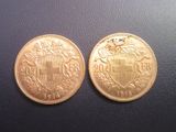 deux pièces d'or sur lesquelles figure un blason