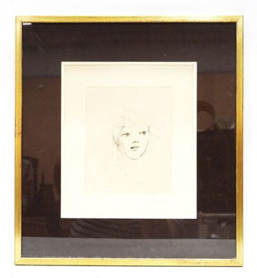 a picture of a drawing of a man in a picture frame