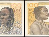trois images différentes d'une femme et d'un homme figurant sur un billet de banque