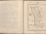 an open book with a map of the country of new hampshire