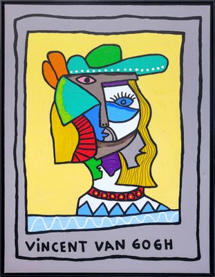 une image d'un tableau représentant une femme coiffée d'un chapeau