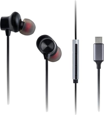 a close up of a pair of earphones connected to a usb cable