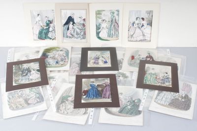 lot de gravures de mode