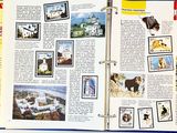 un livre ouvert sur lequel figurent des images d'animaux