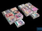 a lot of cards that are sitting on top of each other