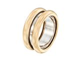 gros plan d'une bague sur fond blanc