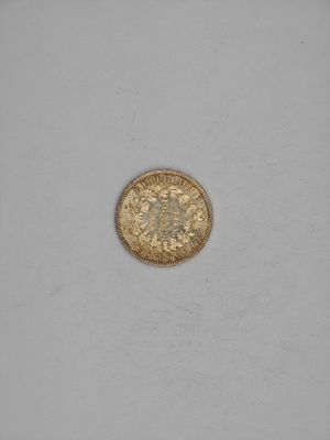 a gold coin with an image of a woman on it