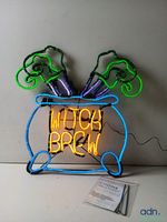 Enseigne lumineuse néon chaudron - Motif Witch Brew Sans mar… (photo 2)