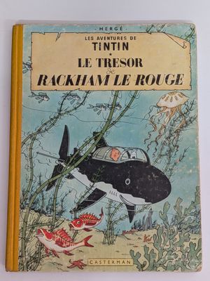Les petites aventures de Tintin et le trésor, avec une illustration représentant une baleine et un poisson