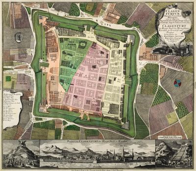 une vieille carte de la ville de Paris avec un plan de la ville