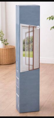 a cardboard box that has a window in it