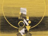 an image of a painting of a person standing in front of a circle