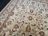 a large oriental rug on the floor in a room