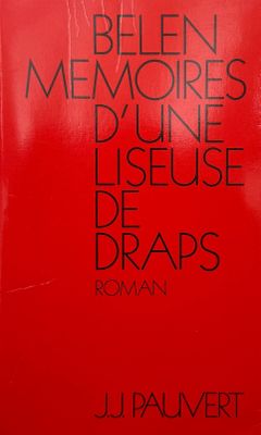 the cover of a red book with black writing on it