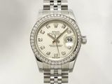 une photo d'une montre Rolex dont le cadran est orné de diamants