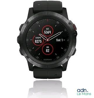 a close up of a smart watch on a white surface