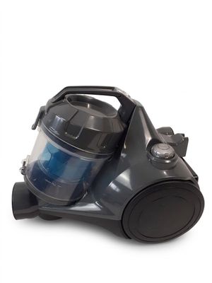 an image of a black vacuum cleaner on a white background