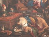 a painting of a group of people in a room