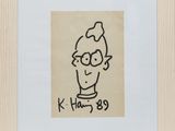 an image of a drawing of a man with glasses in a frame