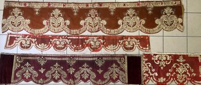 many different types of curtains hanging on the wall