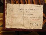 a label on a piece of fabric that says avenue de november