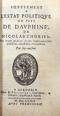 an old book with a picture of a man holding a coin