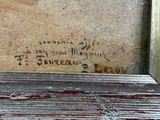 a picture of a painting with writing on the side of it