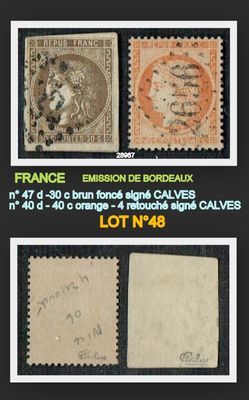 four different types of stamps from france and france