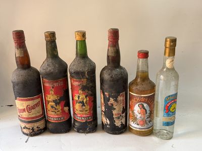 6 flacons RHUM Chauvet, PUNCH etc