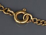 an image of a close up of a gold chain with a clasp
