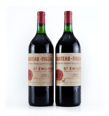 deux bouteilles de vin rouge posées l'une à côté de l'autre sur une surface blanche